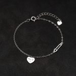 color: Love pin bracelet-white gold