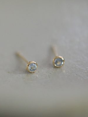 S925 Sterling Silver Plated 18K Gold Glitter Fruit Green Fresh Water Blue Mori Bubble Earrings Exquisite All-Match Daily Indifferent HME