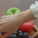 Japanese 925 Sterling Silver 14K Gold Plated Classic Round Bead Bracelet Women's Light Luxury All-match Fashion Bracelet Ouni Na