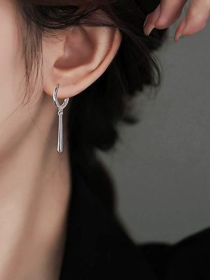 S925 Sterling Silver Plated 18K Gold Triple Sauron Same Earrings Women's Earrings Ear Studs Fashionable Personalized Gold Men's Earrings