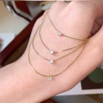 Mermaid's Tears S925 Sterling Silver Plated 18K Gold Super Flash 4mm Zircon Single Diamond Very Fine Clavicle Chain Atmosphere Necklace for Women