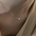 Classic Bubble ~ S925 Sterling Silver Plated 18K Gold Zircon Pendant Simple Style Light Luxury Snake Bone Necklace Women's Clavicle Chain
