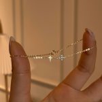 S925 Sterling Silver 14K Gold Plated Cross Bracelet Women's Diamond Exquisite Thin Chain Stacked Bracelet Ouni Na