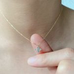 Direct supply S925 sterling silver gold-plated four-leaf clover flower necklace with five diamonds clavicle chain female Ouni Na