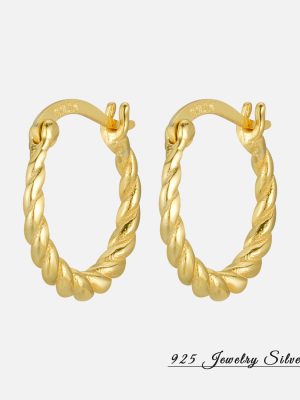 Korean version of the new handmade twist earrings twisted earrings s925 sterling silver ins simple ear buckle jewelry women wholesale
