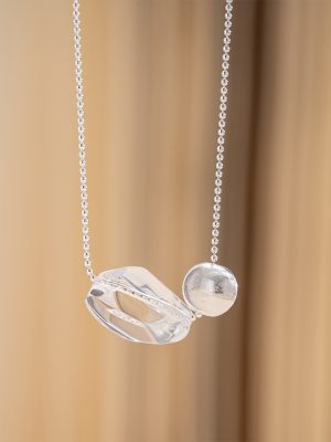 S925 Sterling Silver Irregular White Crystal Colorful Beads Necklace Women's Ins Simple All-match Small Fresh Clavicle Chain