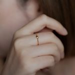 Water Drop Ring 925 Sterling Silver Plated 18k Gold Very Simple Ring Geometry Classic Simple Elegant Temperament Unique Tail Ring