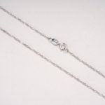 color: 1mm water wave chain / Style: 45cm