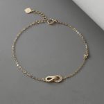 Buckle Interwoven ~ S925 Sterling Silver Plated 18K Gold Micro Set Ring Horseshoe Buckle Bracelet Light Luxury High-end Bracelet
