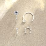 color: 6mm zircon earrings