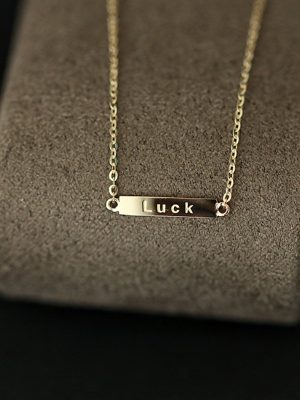 S925 Sterling Silver Plated 18k Gold Bracelet English Letter Luck Lucky Mini Transporter Brand Temperament Very Fine Bracelet
