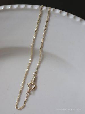S925 Sterling Silver Gold Plated Water Corrugated Bracelet Women's Twist Bare Chain Simple Twisted Flower Chain All-match Slim Plain Bracelet HME