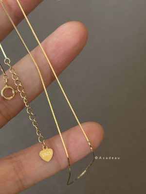 S925 sterling silver gold-plated nude necklace female looming extremely soft snake bone chain element short necklace all-match clavicle chain HME