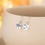 color: 9mm zircon ear hook / Style: white gold