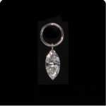 color: White gold horse eye stone single