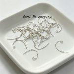 color: Ear hook element silver [pair]] / size: S925 silver car flower ear hook