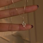 S925 Sterling Silver Gold Plated Snake Necklace Women's Light Luxury High-grade Diamond Snake Pendant Clavicle Chain Ouni Na