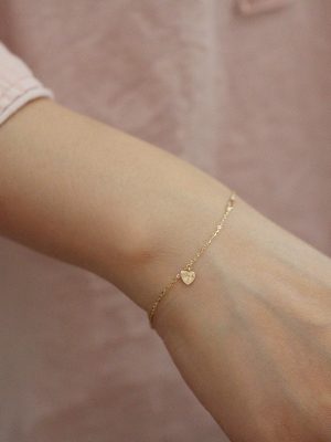 Design S925 Silver Plated 14K Gold Bracelet Women's ins Advanced Simple Letter Love Very Fine Girlfriend Bracelet Ouni Na