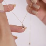925 Sterling Silver Plated 18K Gold Small Sun Pendant Clavicle Chain Inlaid with Zircon Thin Chain Women's Light Luxury High Quality Style