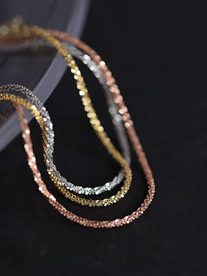 Strong Push S925 Silver Sparkling Bracelet Women's Ins Simple Cold Style Star River Handpiece HME