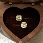 color: Holding flower goose yellow zirconium (single) / Style: 6mm