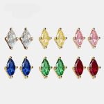 color: White stone +14K gold pair (including earplugs)
