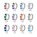 color: white gold / Style: January (Medium Pomegranate Zirconium)