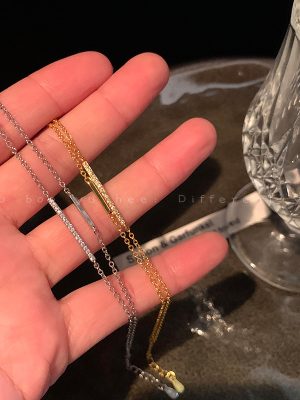 S925 Silver Plated 14K Gold Double Laminated Wear Exquisite Zircon Bracelet Female Ins Design High-grade Cold Style Elegant HME