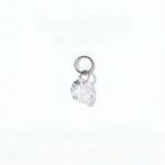 color: White gold round stone single
