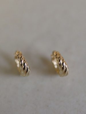 S925 Sterling Silver Plated 14K Gold Minimalist Premium Sparkling Water Drop Twist Earrings Earrings Classic French Fashionable HME