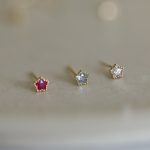 color: Red stone +14K gold pair (including earplugs)