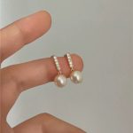 French Gentle S925 Silver Gold Plated Shijia Pearl Earrings Design Light Luxury High-grade Earrings Fashion Earrings