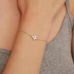 S925 Sterling Silver Gold Plated Butterfly Fine Bracelet Horse Eye Zircon Light Luxury Jewelry Simple Daily Ouni Na