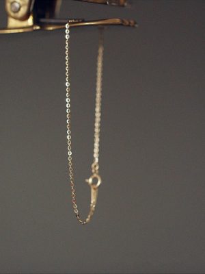 S925 Sterling Silver Plated 14K Gold Bracelet Bare Chain Simple All-match Women's Ins Basic Design Slim Bracelet Ouni Na