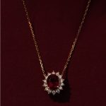 925 Sterling Silver Plated 18K Gold Ruby Necklace Exquisite Retro Simple All-match Elegant High-grade Pomegranate Zircon Pendant