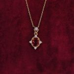 925 Sterling Silver Plated 18K Gold Ruby Necklace Exquisite Retro Simple All-match Elegant Garnet Red Zircon Pendant Gift