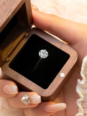 S925 sterling silver moissanite ring design new luxury transparent invisible fishing line mermaid tears ring
