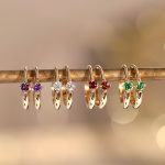 color: Purple Stone-Gold Pair
