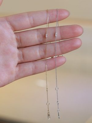 S925 Sterling Silver Plated 18K Gold Zircon Bracelet Exquisite Ins Style Mini Fine Bracelet Stacked Japanese Style Light Luxury Simple Women's HME