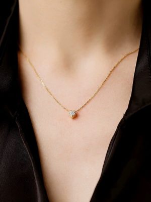 Japanese S925 Sterling Silver 14k Gold Plated Love Pendant Classic Necklace Women's Bag Set Zircon High-grade Clavicle Chain Ouni Na