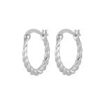 color: White gold twist earrings