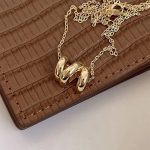 925 Silver Plated Simple Advanced Geometric Design Clavicle Chain Wavy Pendant Necklace Female Temperament Ins Cold Style
