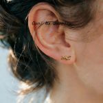 Minimalist Cross Line Japanese Exquisite S925 Sterling Silver Plated 14K Gold Earrings for Daily Commuter All-match Design Ouni Na