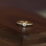 925 Sterling Silver Plated 18K Gold Classic Six-claw Zircon Diamond Ring Light Luxury All-match High-end Women's Fashion High-end