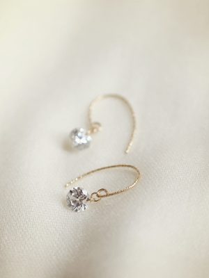 Shining ~ S925 Silver Gold Plated Shining Eight Heart Eight Arrows Zircon French Handmade Earrings Women's ins Minimized HME