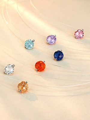 S925 Sterling Silver Flash Fireworks Cut Color Zirconium Necklace Mermaid Tears Zircon Transparent Fishing Line Clavicle Chain Early Spring Accessories