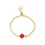 color: July [Orange Zirconium]] / size: white gold