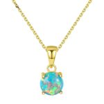 color: 18K Gold (Green Opal)