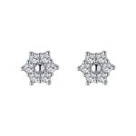 color: White gold stud earrings
