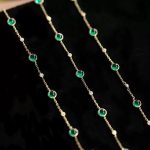 Chunye ~ S925 Silver Plated 18K Gold Emerald Zircon Gymbos Bracelet Advanced Delicate Light Luxury Bracelet